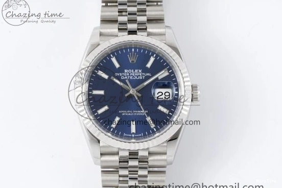 MiroTime 0512 BestValue DateJust 36 SS 116234 VSF 1:1 Best Edition 904L Steel Blue Stick Dial on Jubilee Bracelet VS 2091